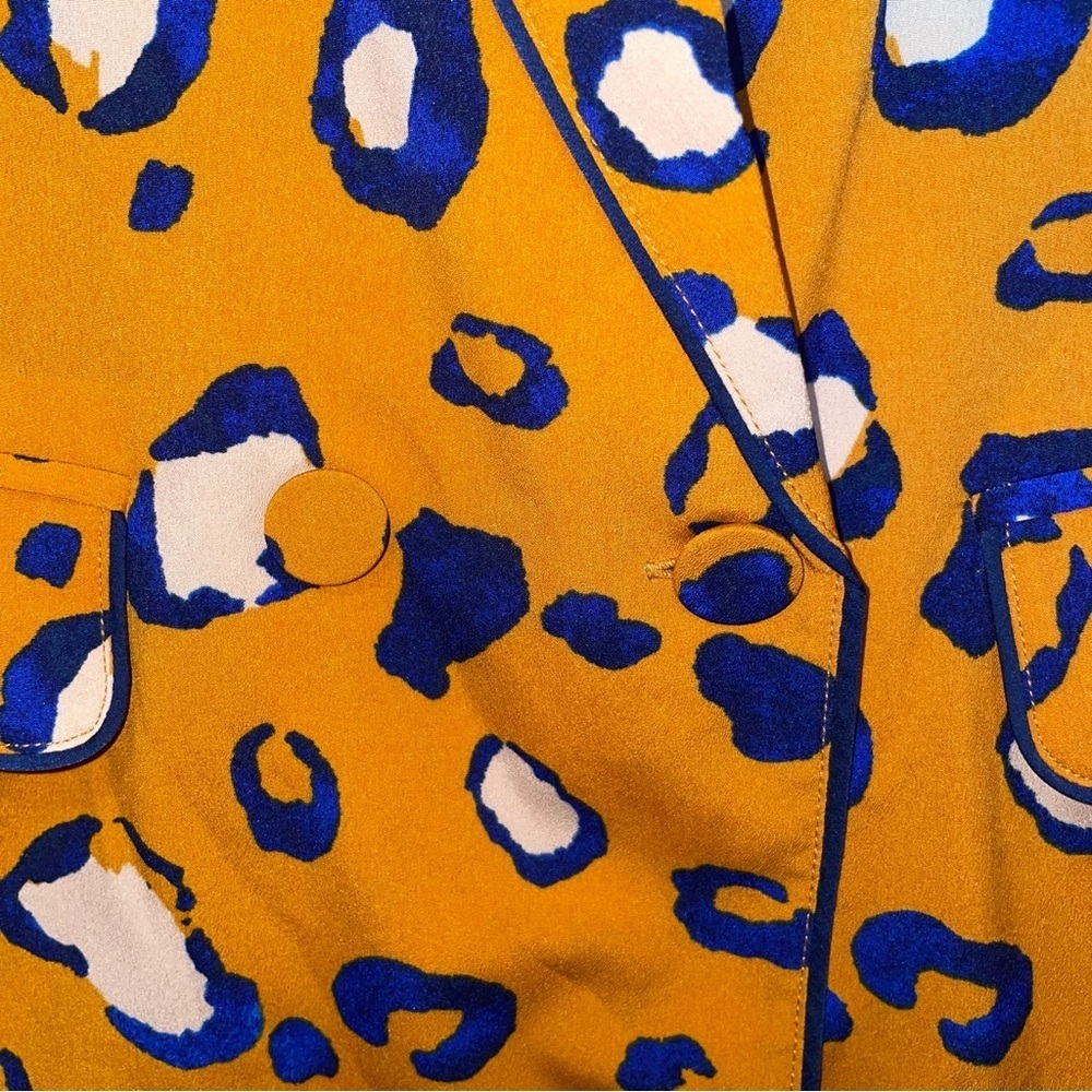 3.1 Phillip Lim x Target Cheetah Gold & Navy Blazer Small - Picture 4 of 7